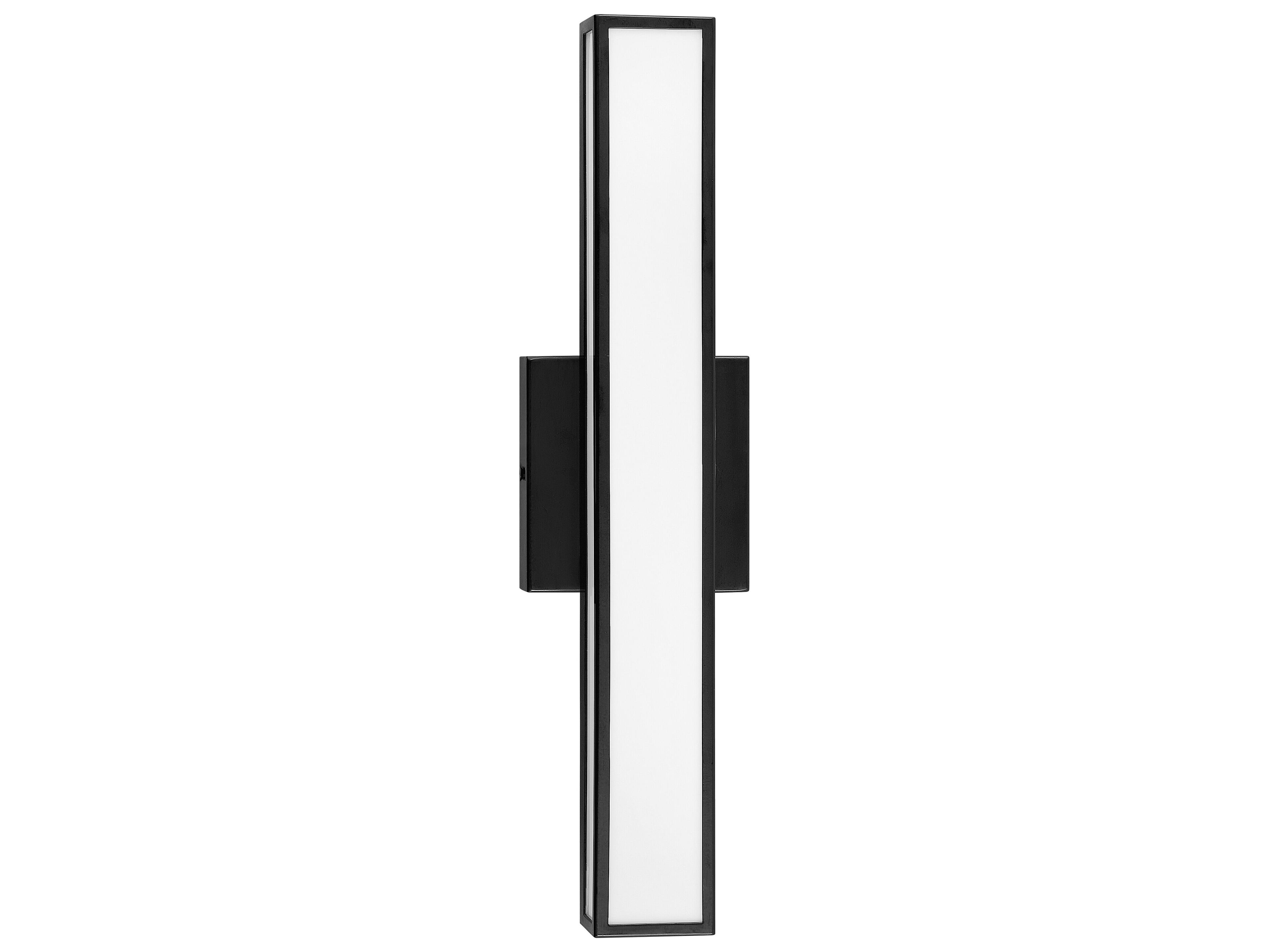 Hinkley Alto Black White Glass LED Vanity Light