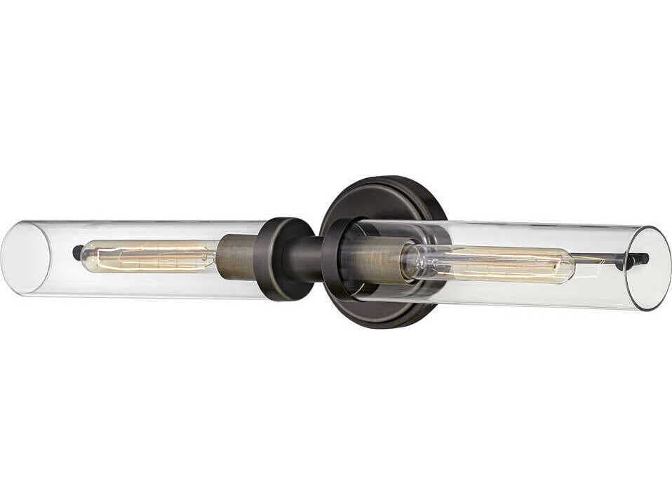 Hinkley Vaughn 2-Light Black Oxide Glass Vanity Light