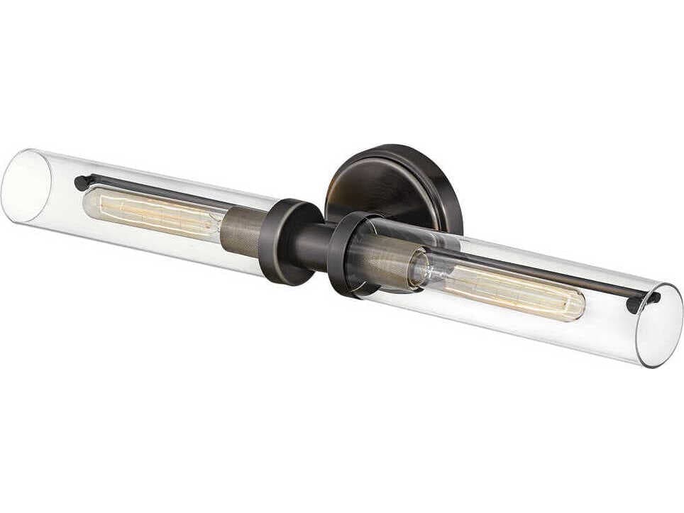 Hinkley Vaughn 2-Light Black Oxide Glass Vanity Light