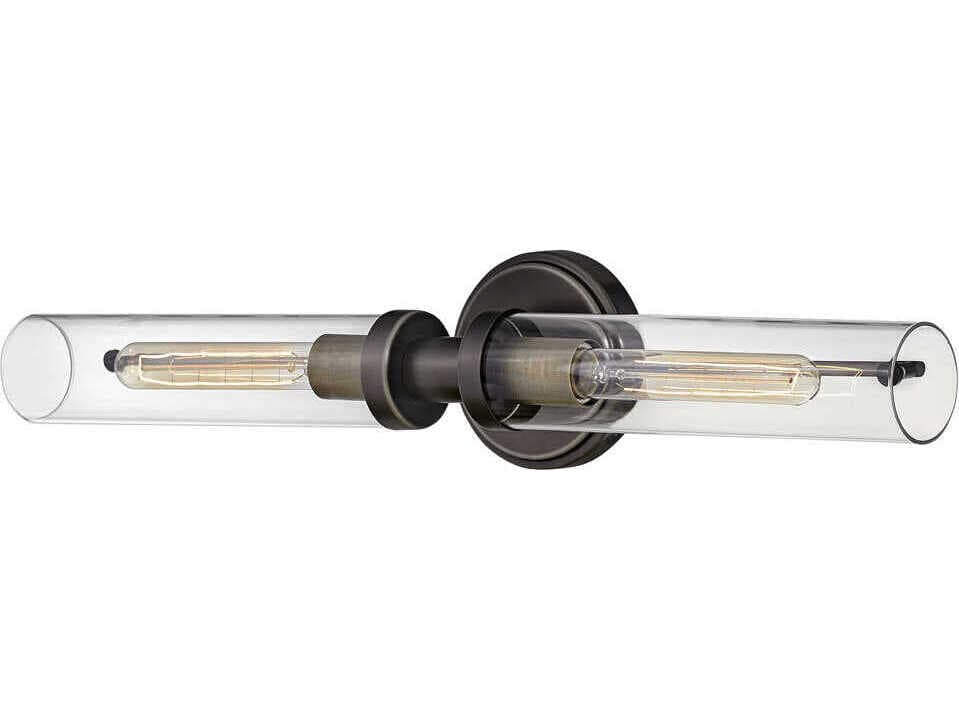 Hinkley Vaughn 2-Light Black Oxide Glass Vanity Light