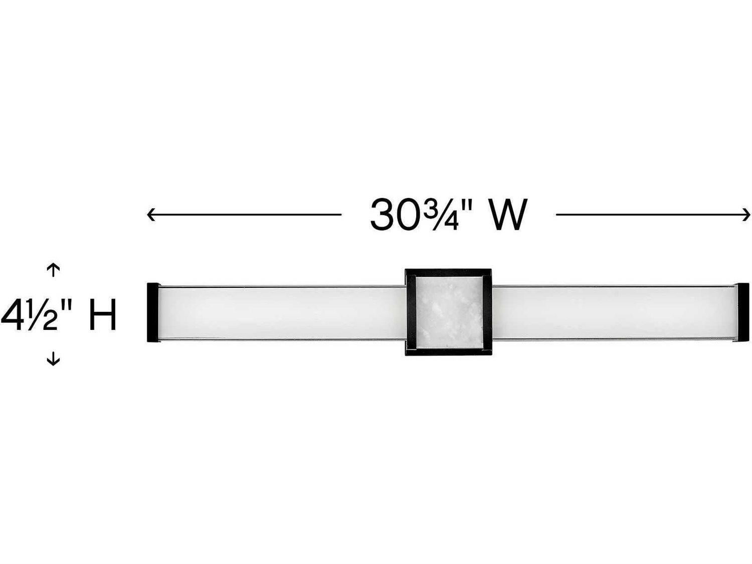 Hinkley Pietra Black Glass LED Vanity Light