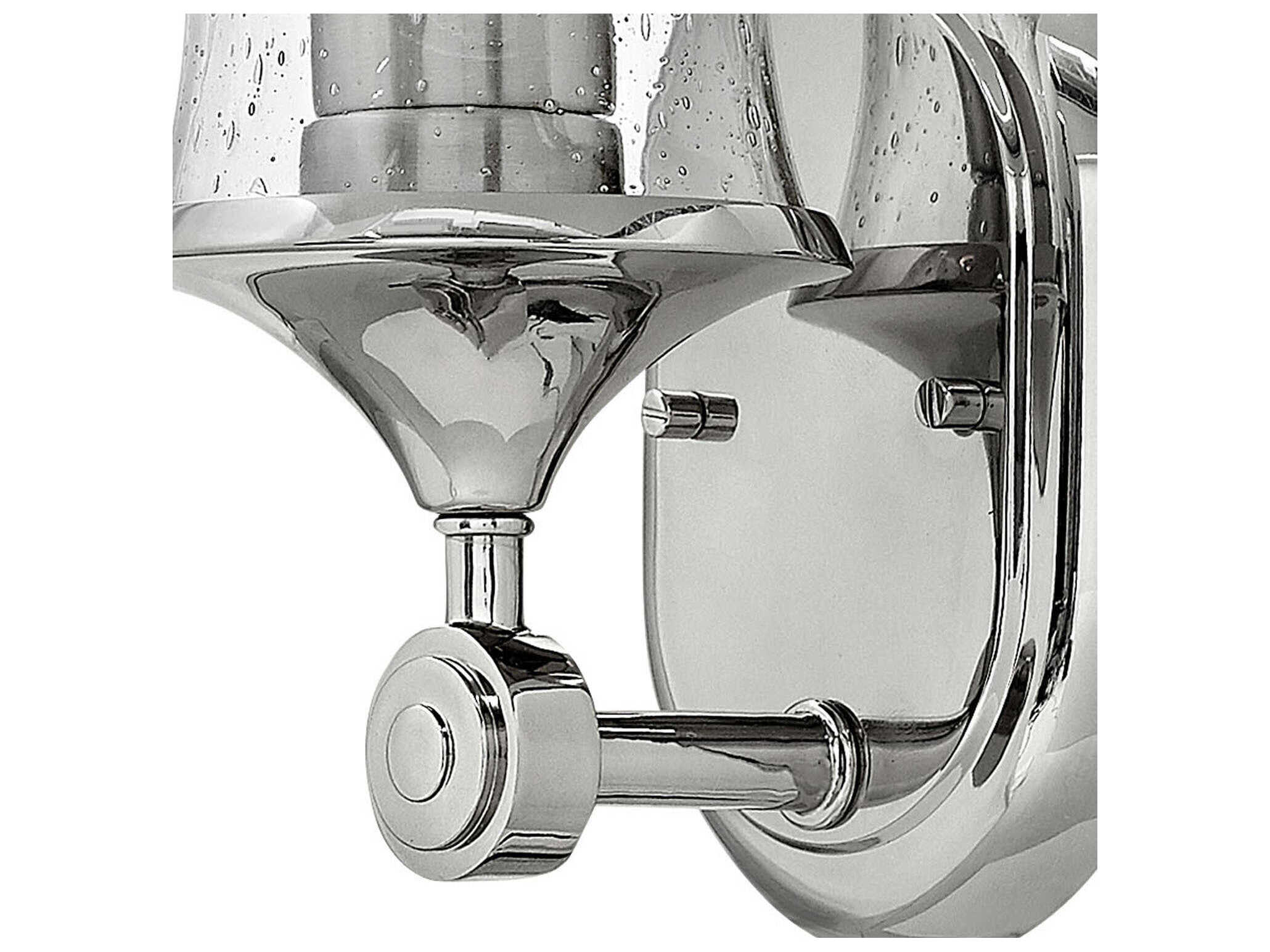 Hinkley Thistledown Polished Nickel Glass Wall Sconce