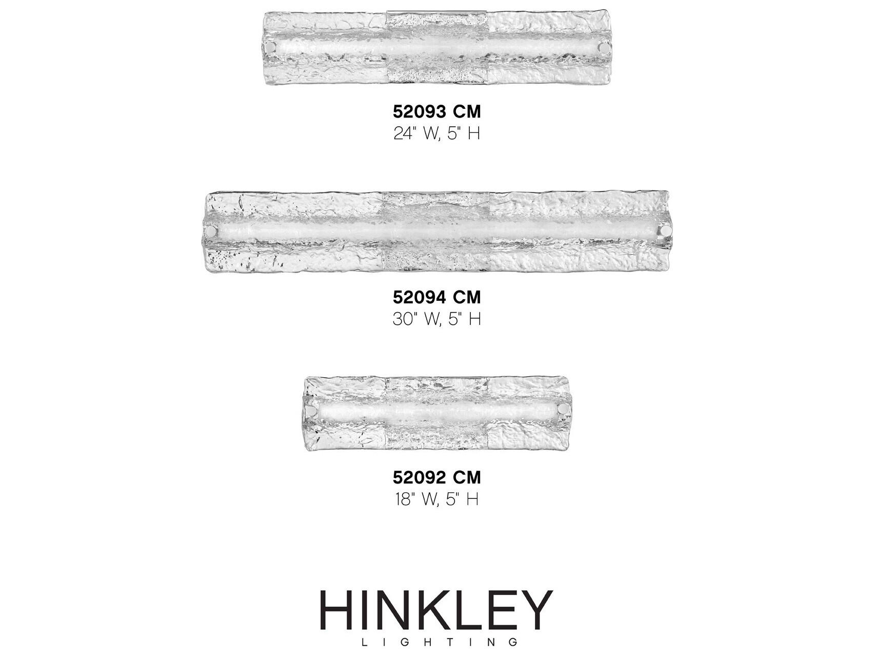 Hinkley Lucent Chrome Clear Glass LED Vanity Light