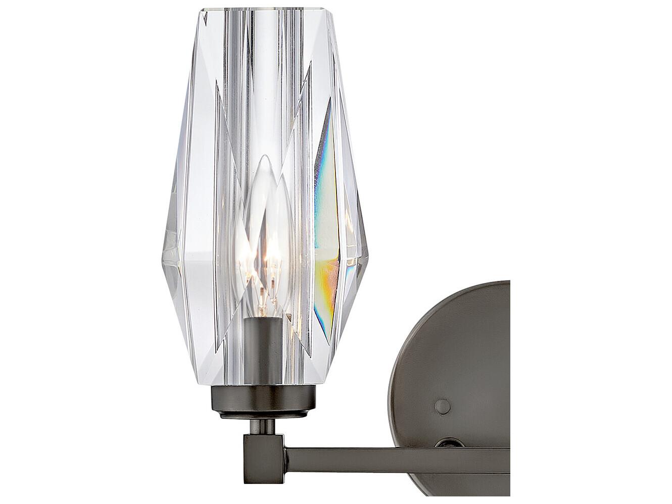 Hinkley Ana 2-Light Black Oxide Crystal Vanity Light