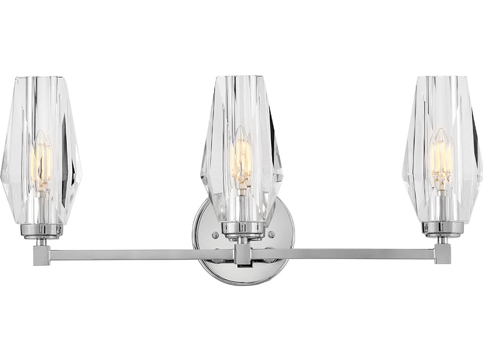 Hinkley Ana 3-Light Polished Nickel Vanity Light