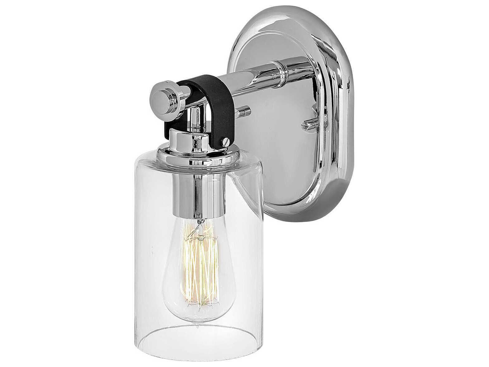 Hinkley Halstead 1-Light Chrome Glass Wall Sconce