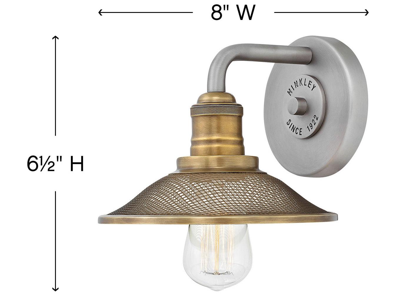 Hinkley Rigby 1-Light Antique Nickel Wall Sconce