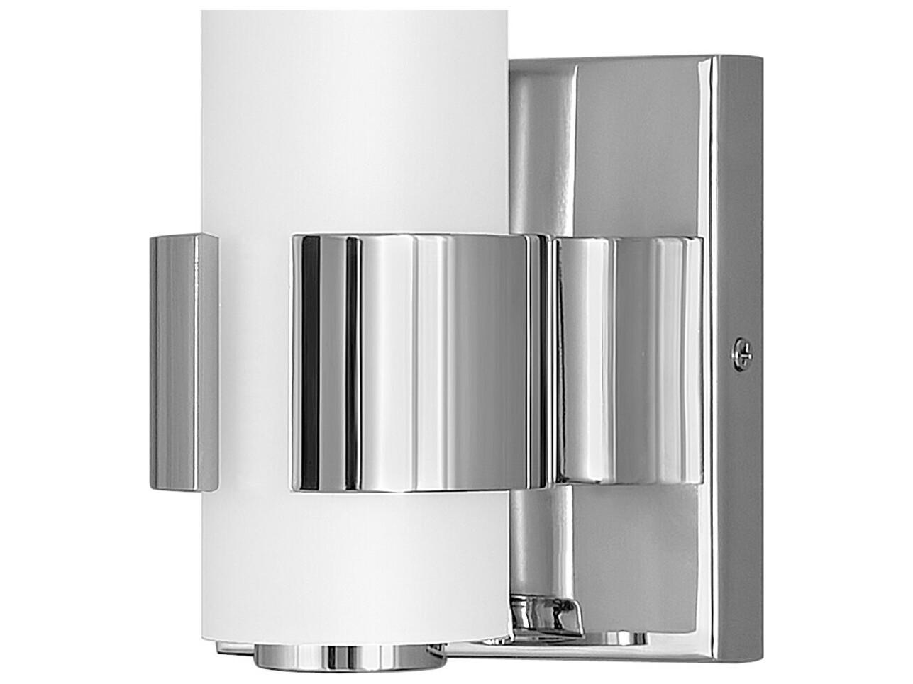 Hinkley Aiden Chrome White Glass LED Wall Sconce