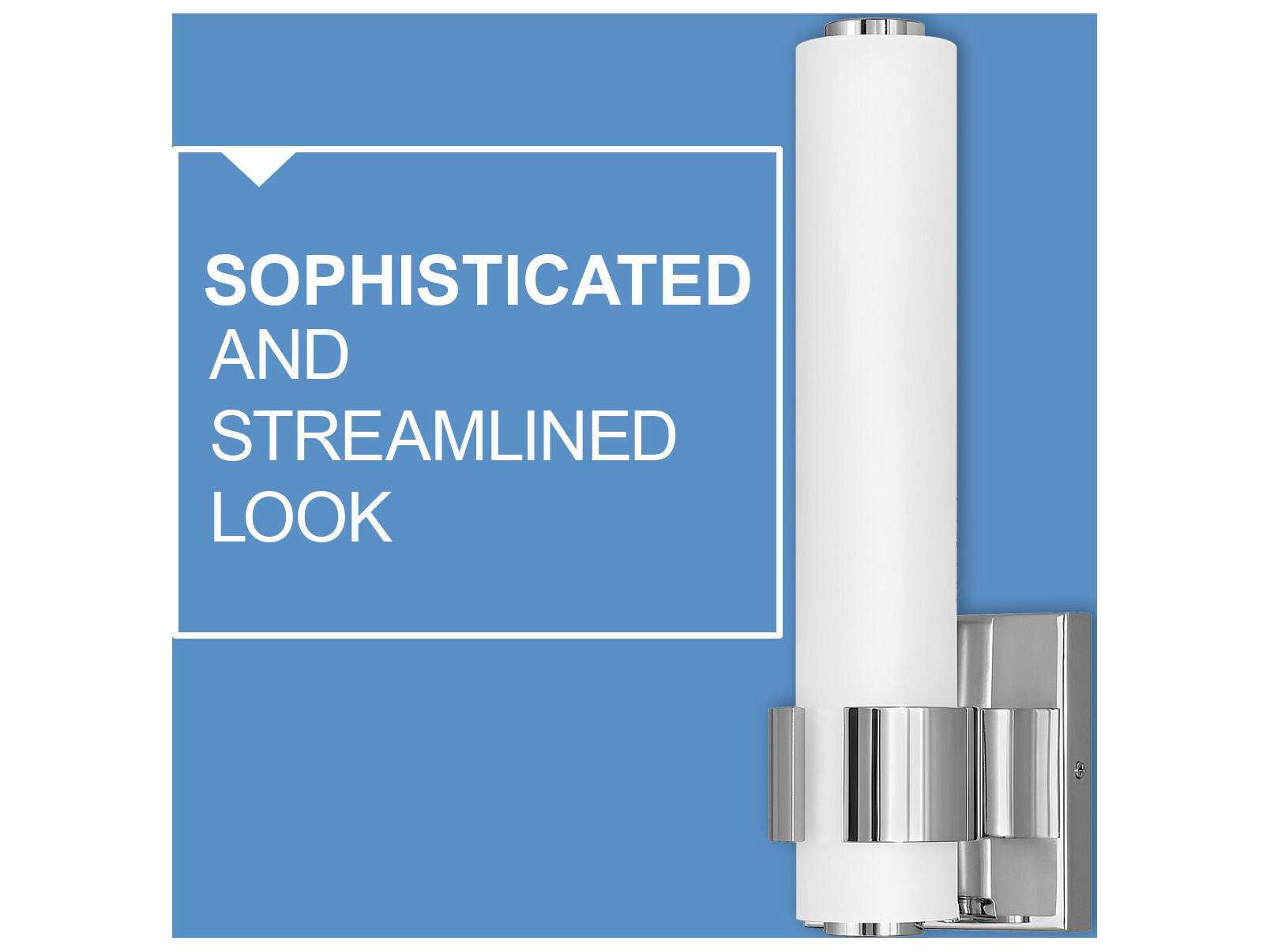 Hinkley Aiden Chrome White Glass LED Wall Sconce