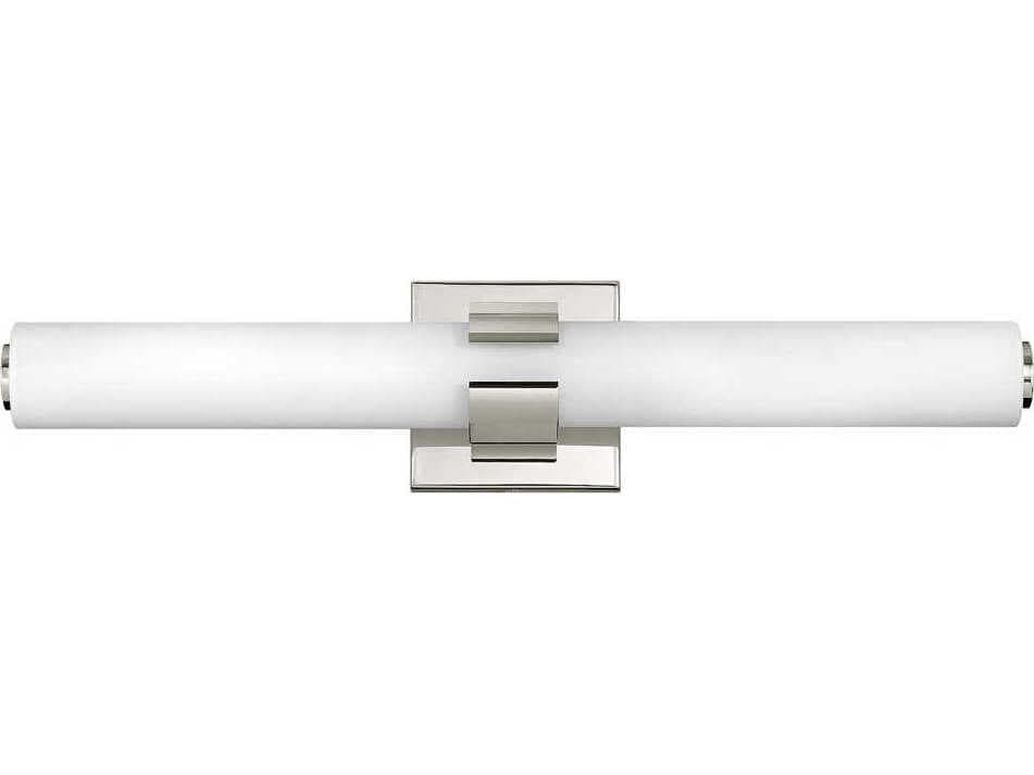 Hinkley Aiden Polished Nickel Glass LED Vanity Light