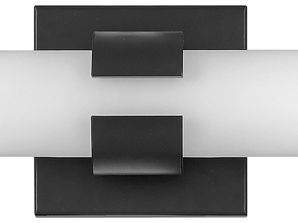 Hinkley Aiden Black White Glass LED Vanity Light