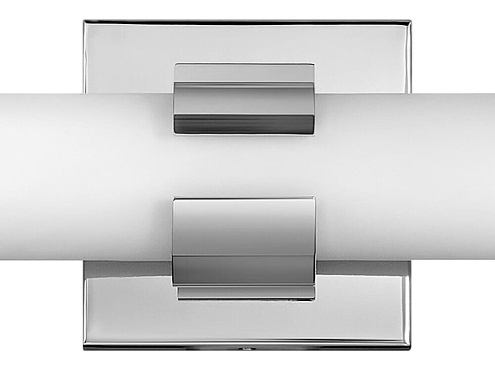 Hinkley Aiden Chrome White Glass LED Vanity Light