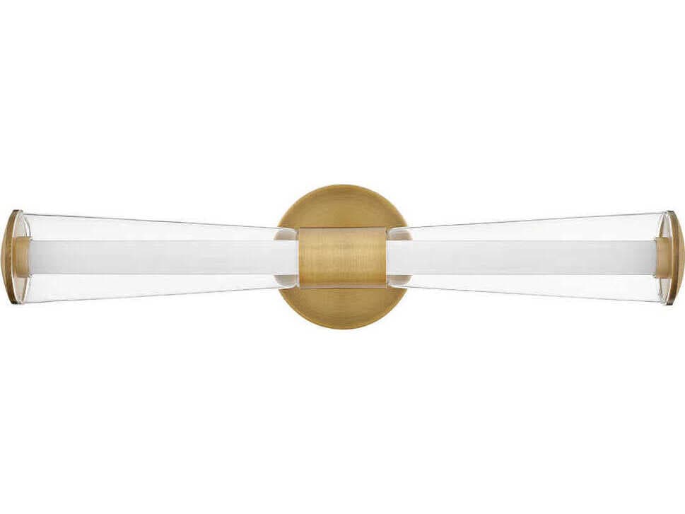 Hinkley Elin Lacquered Brass Glass LED Vanity Light