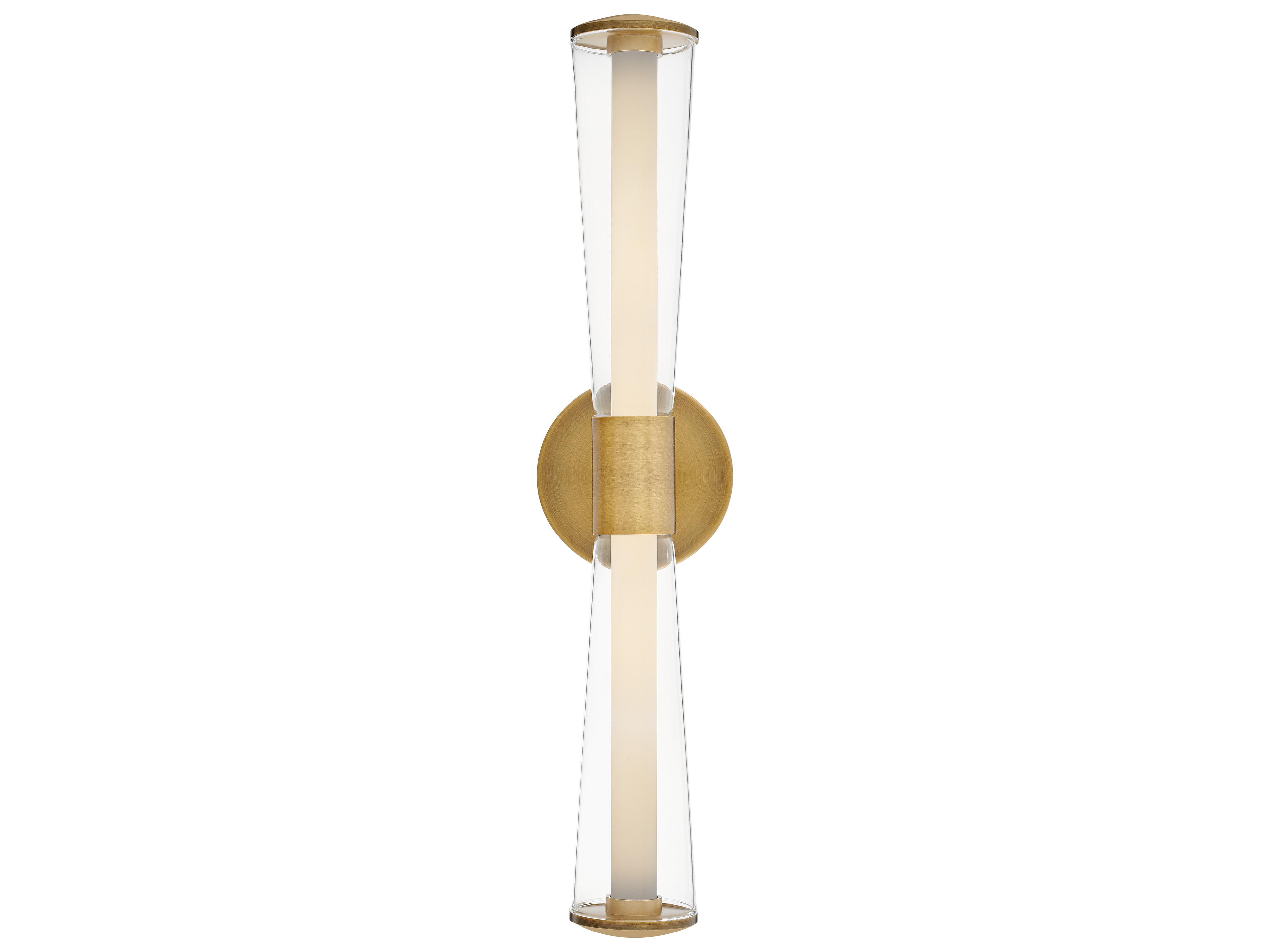 Hinkley Elin Lacquered Brass Glass LED Vanity Light