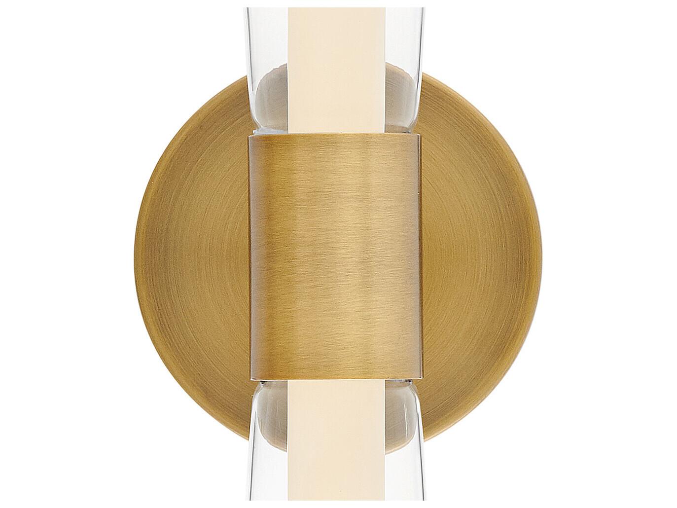 Hinkley Elin Lacquered Brass Glass LED Vanity Light