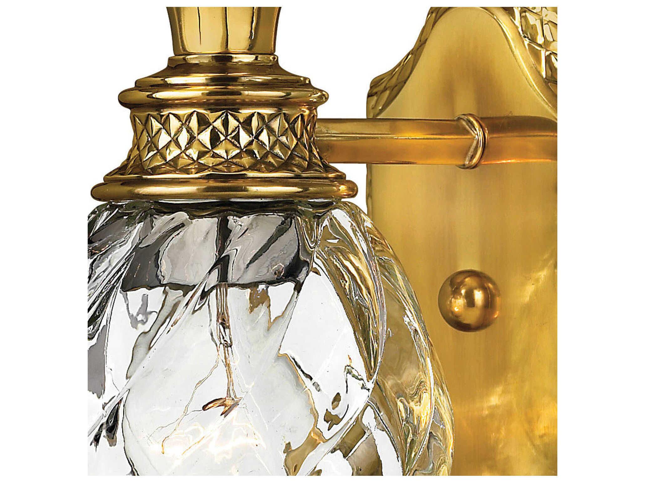 Hinkley Plantation 1-Light Burnished Brass Glass Wall Sconce