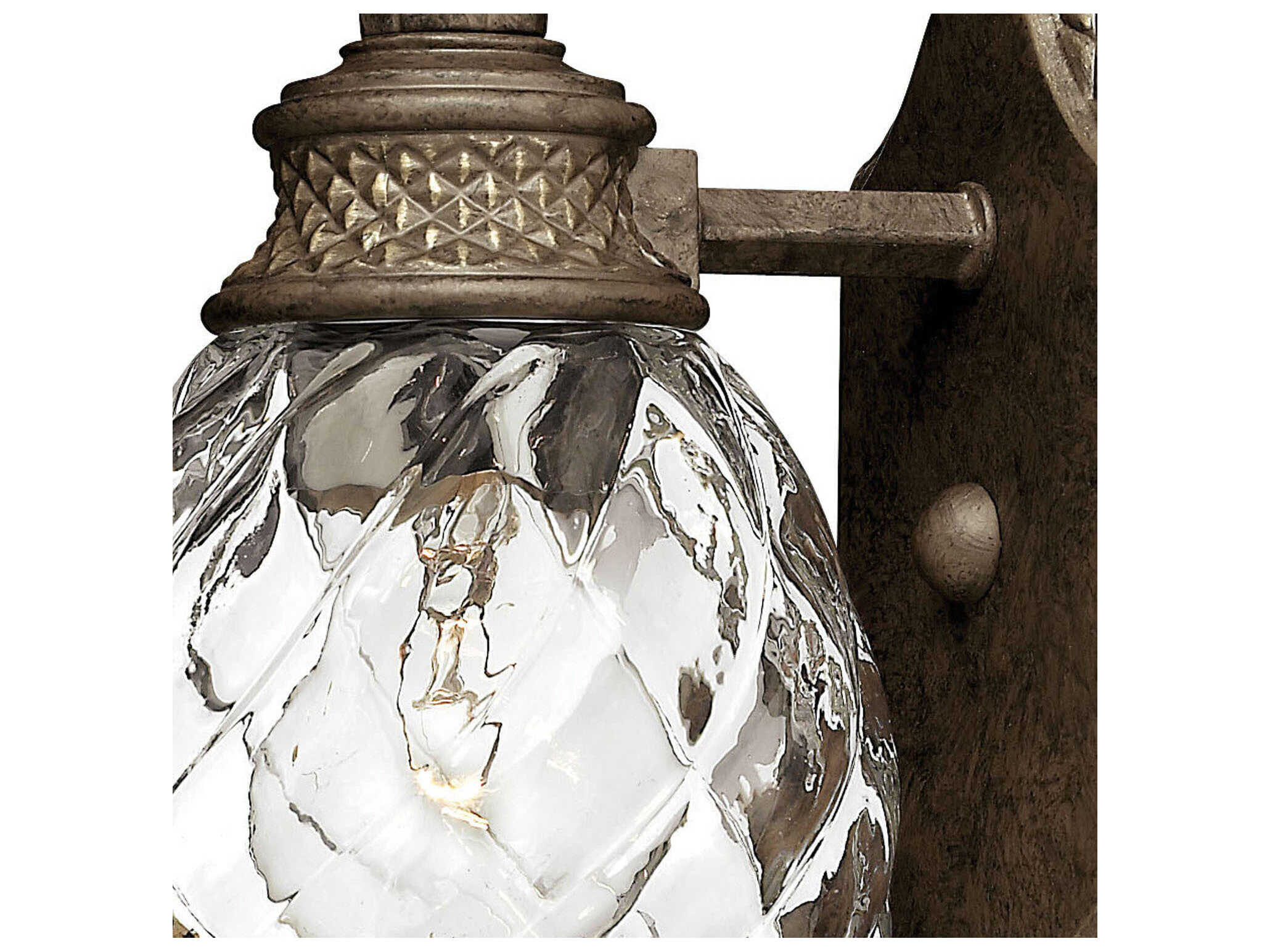 Hinkley Plantation 1-Light Pearl Bronze Glass Wall Sconce