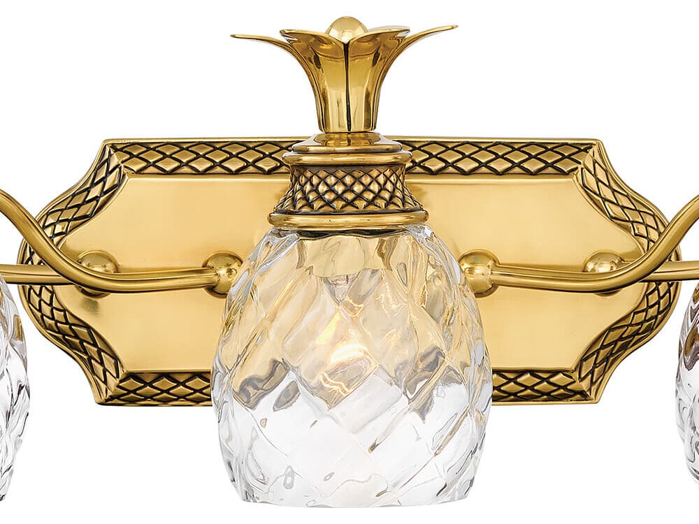 Hinkley Plantation 5-Light Burnished Brass Glass Vanity Light