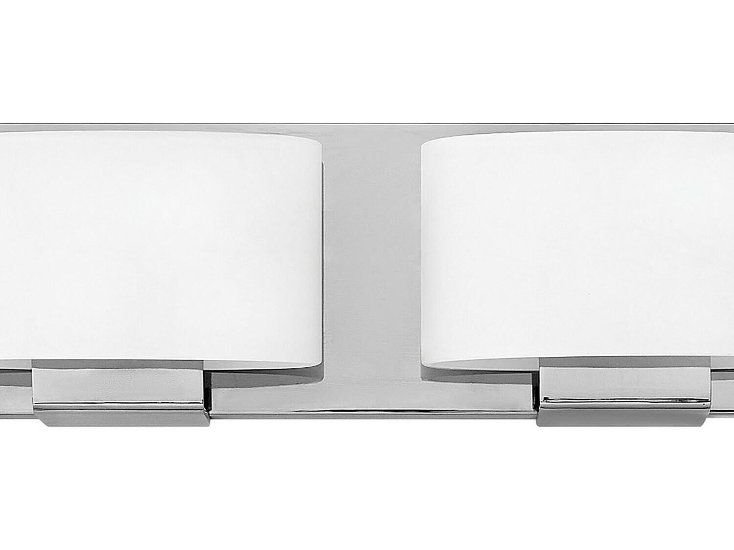 Hinkley Mila 3-Light Brushed Nickel Glass Vanity Light