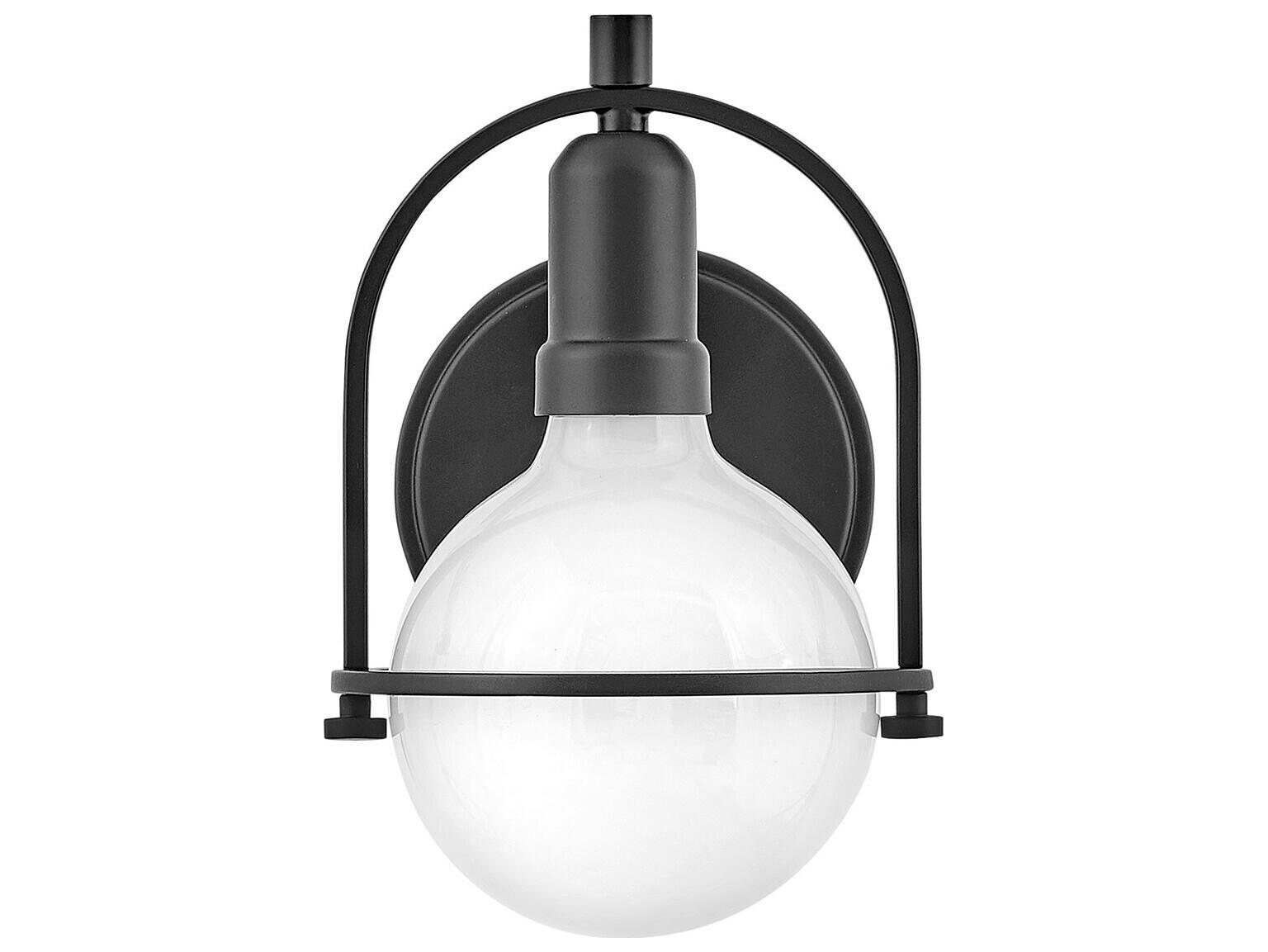 Hinkley Somerset 1-Light Black Glass Wall Sconce