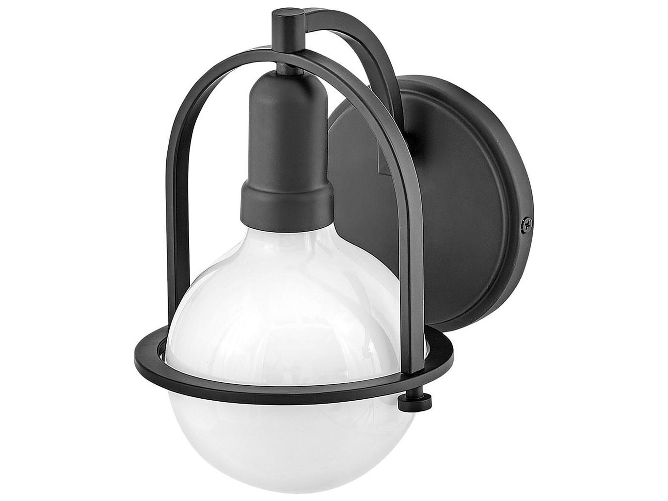 Hinkley Somerset 1-Light Black Glass Wall Sconce