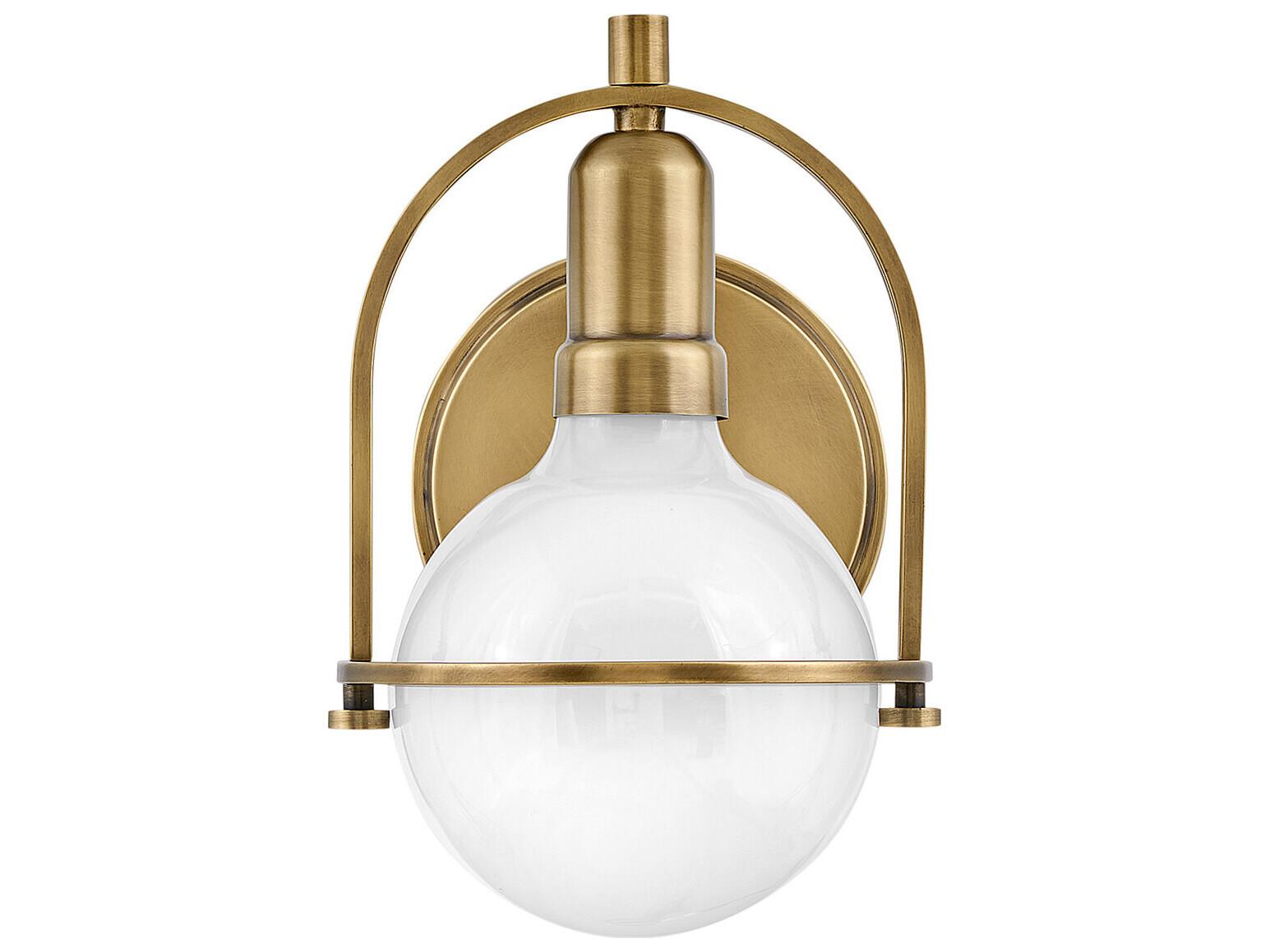 Hinkley Somerset 1-Light Heritage Brass Glass Wall Sconce