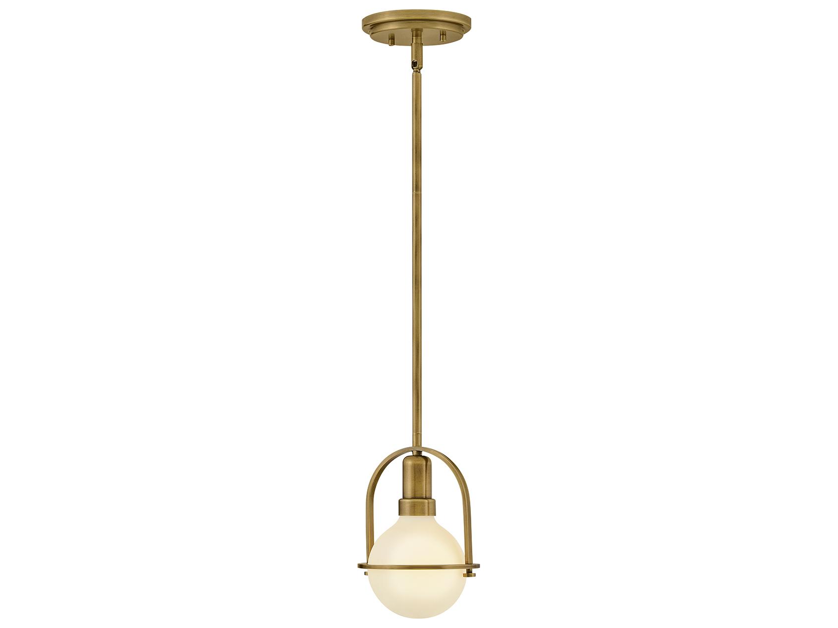 Hinkley Somerset 1-Light Heritage Brass Globe Mini Pendant