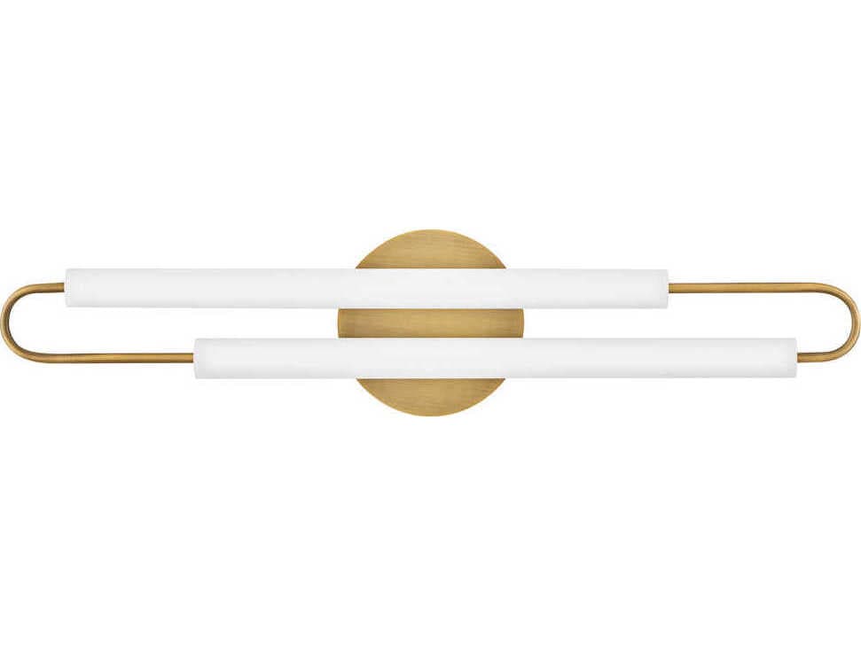 Hinkley Eos Lacquered Brass Glass LED Vanity Light