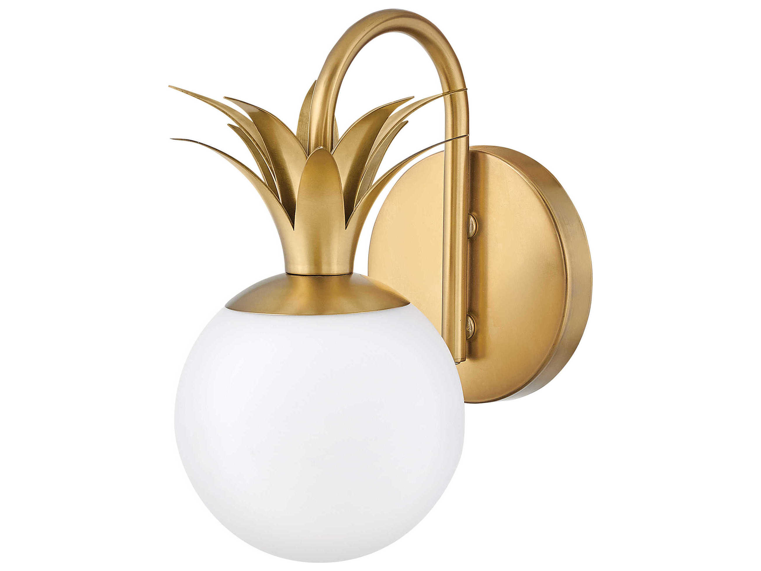 Hinkley Palma 1-Light Heritage Brass Glass Wall Sconce