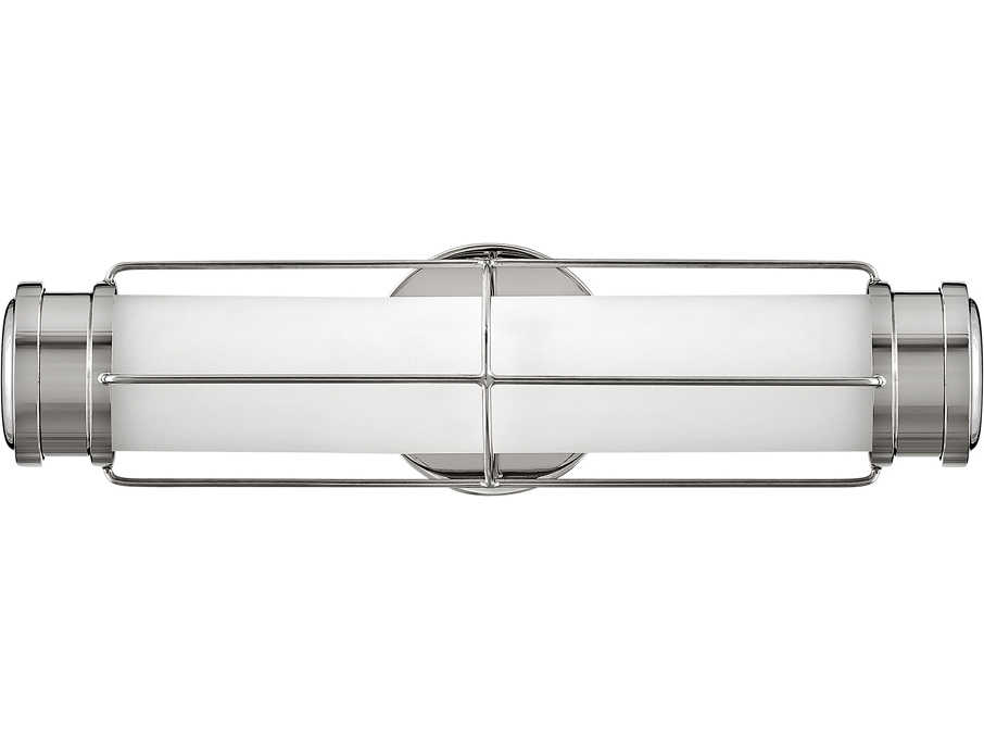 Hinkley Saylor Polished Nickel Glass LED Wall Sconce