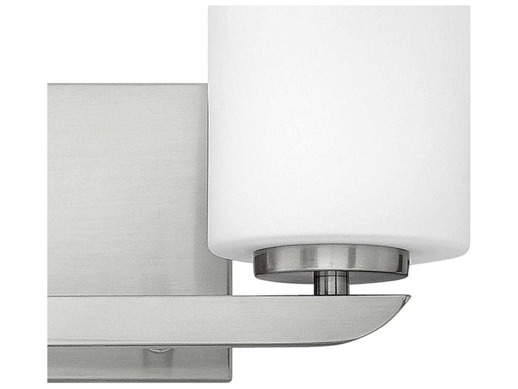 Hinkley Kyra Brushed Nickel Glass Vanity Light