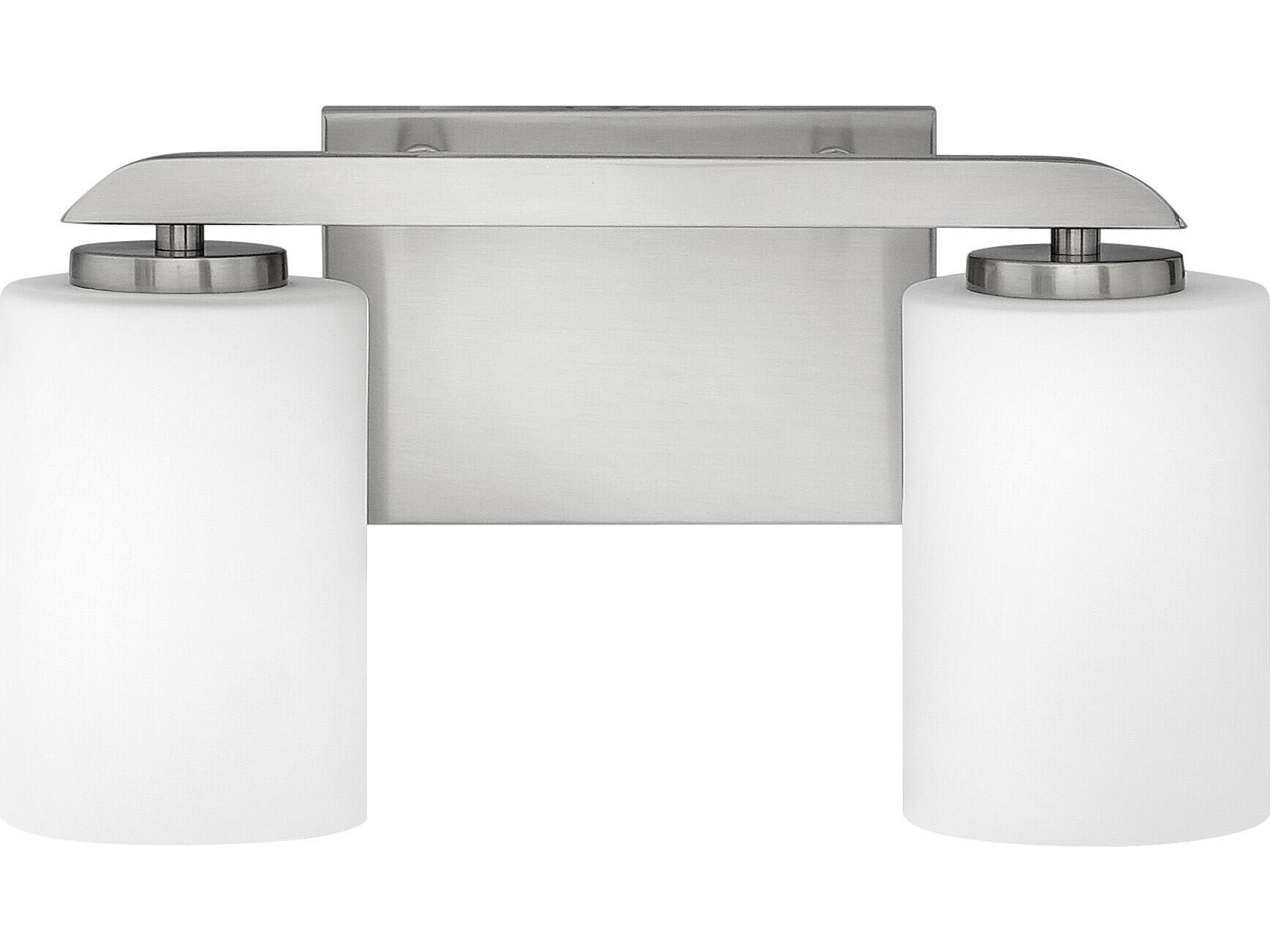 Hinkley Kyra Brushed Nickel Glass Vanity Light