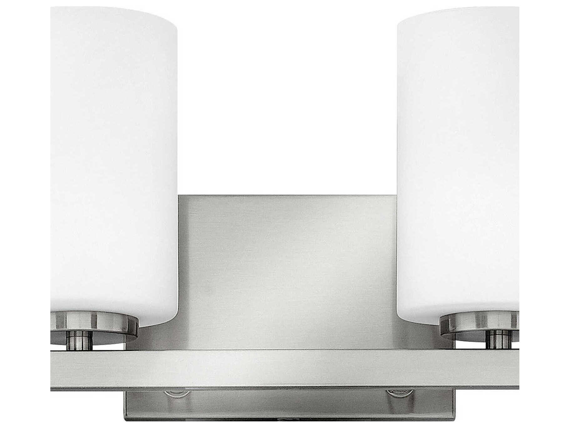 Hinkley Kyra Brushed Nickel Glass Vanity Light