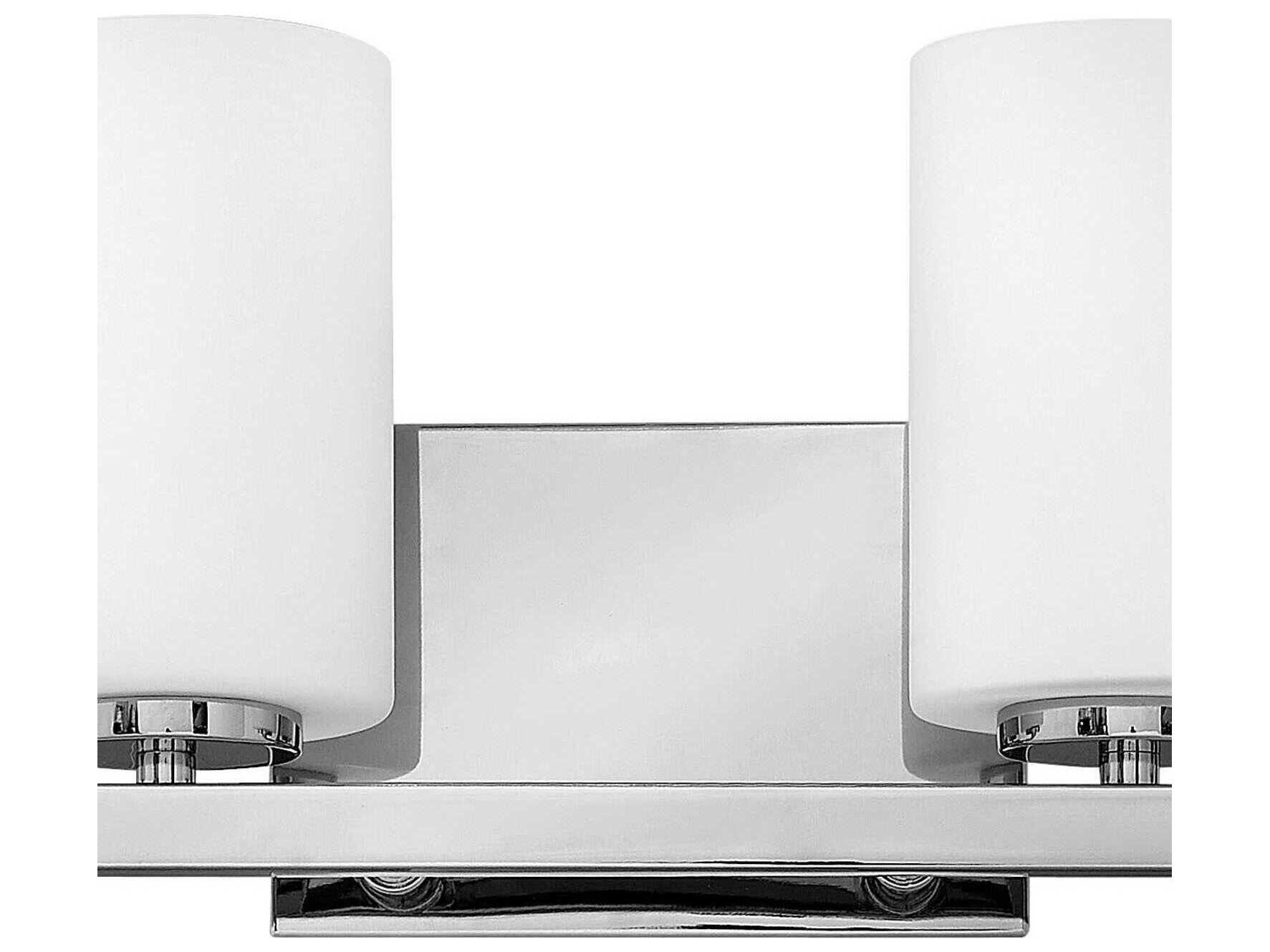 Hinkley Kyra Polished Nickel Glass Vanity Light