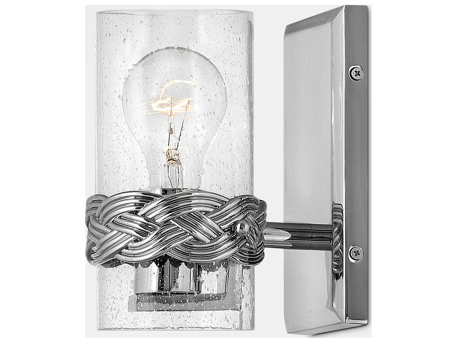 Hinkley Nevis 1-Light Polished Nickel Glass Wall Sconce