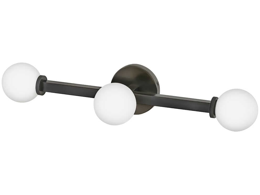 Hinkley Audrey 3-Light Black Oxide Glass LED Vanity Light