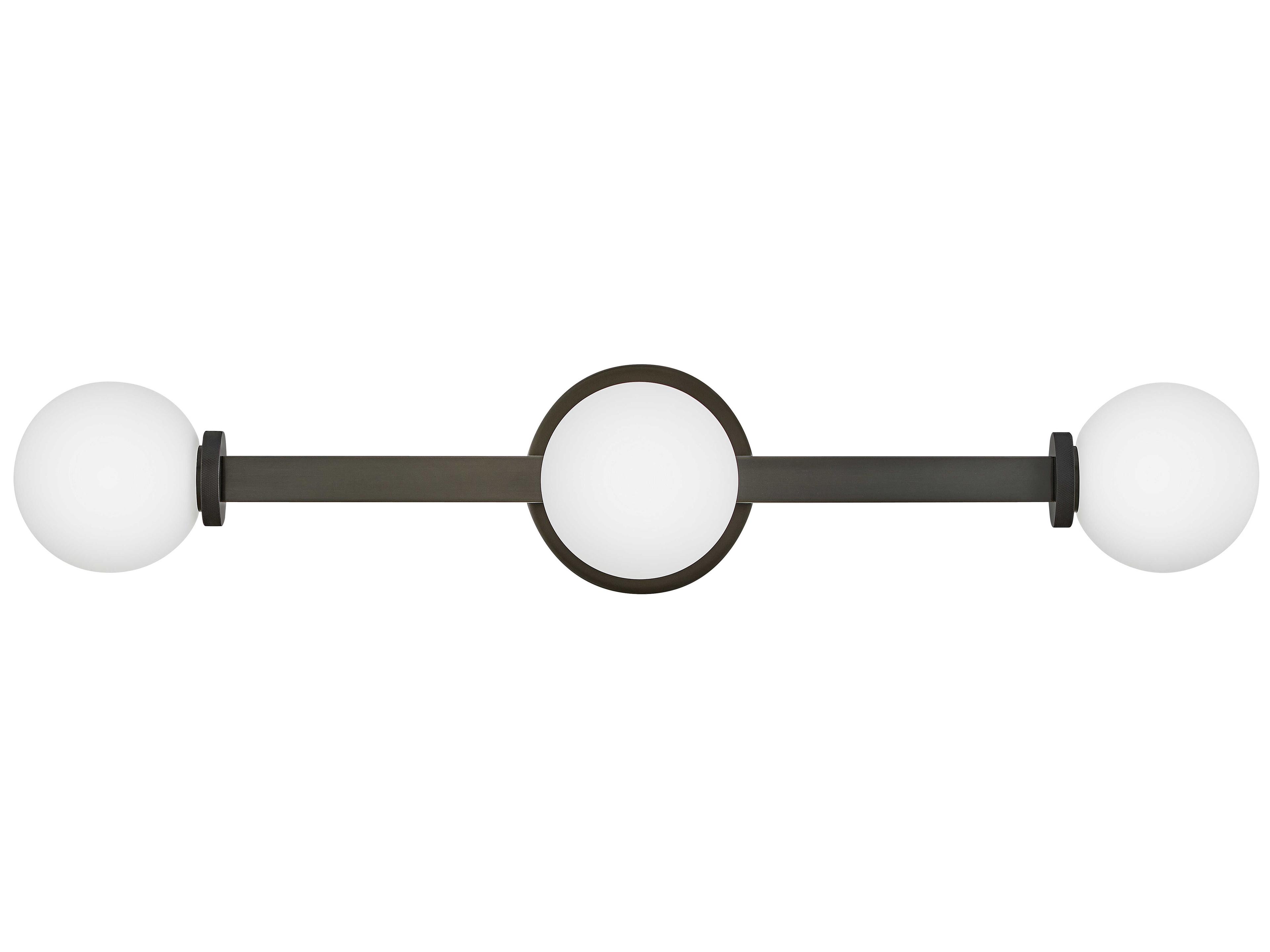 Hinkley Audrey 3-Light Black Oxide Glass LED Vanity Light