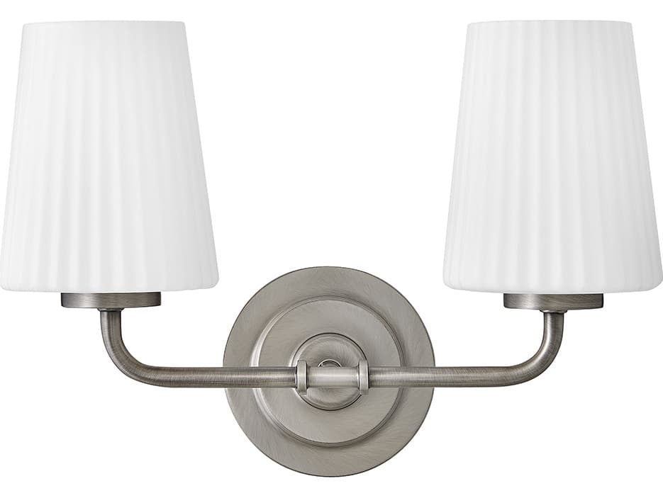 Hinkley Mckenna McKenna 2-Light Antique Nickel Vanity Light