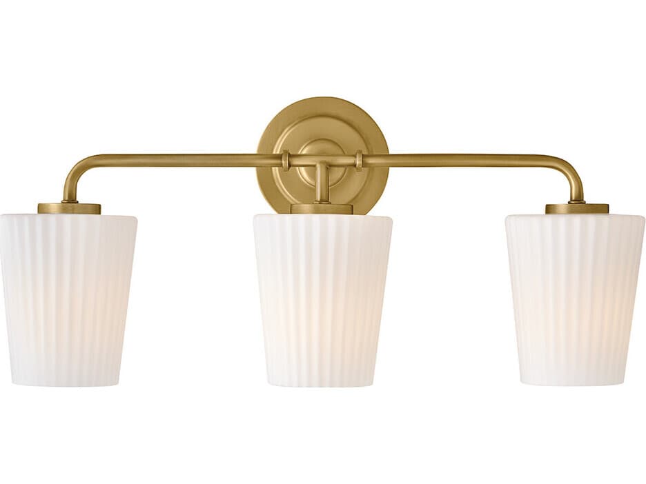 Hinkley Mckenna McKenna 3-Light Lacquered Brass Vanity Light