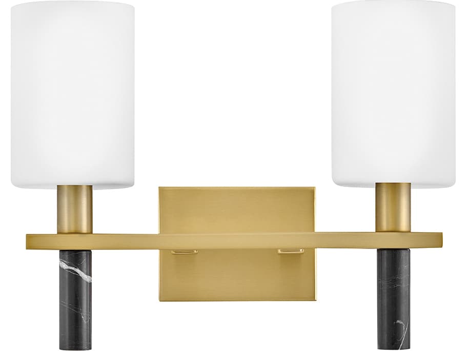 Hinkley Turin 2-Light Lacquered Brass Vanity Light