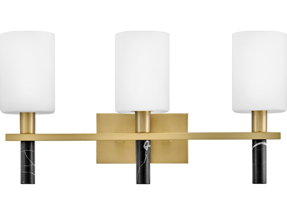 Hinkley Turin 3-Light Lacquered Brass Vanity Light