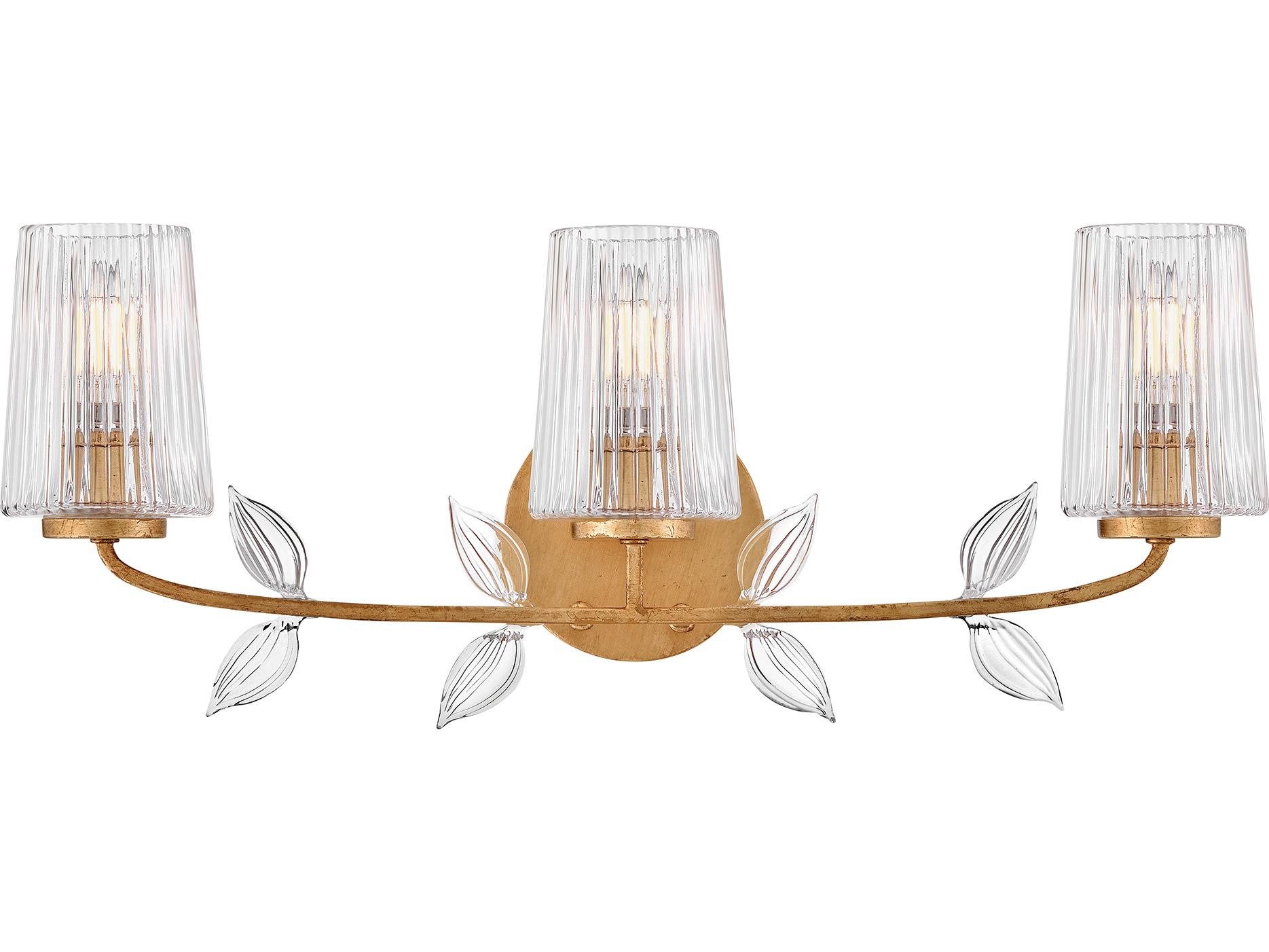 Hinkley Aliso 3-Light Distressed Brass Vanity Light