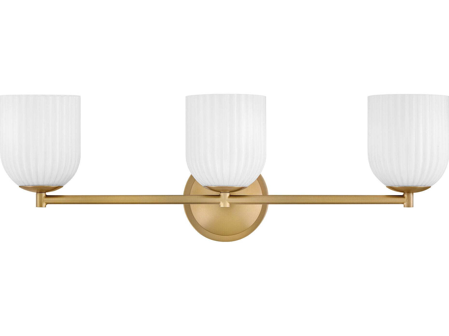 Hinkley Ava 3-Light Lacquered Brass Vanity Light