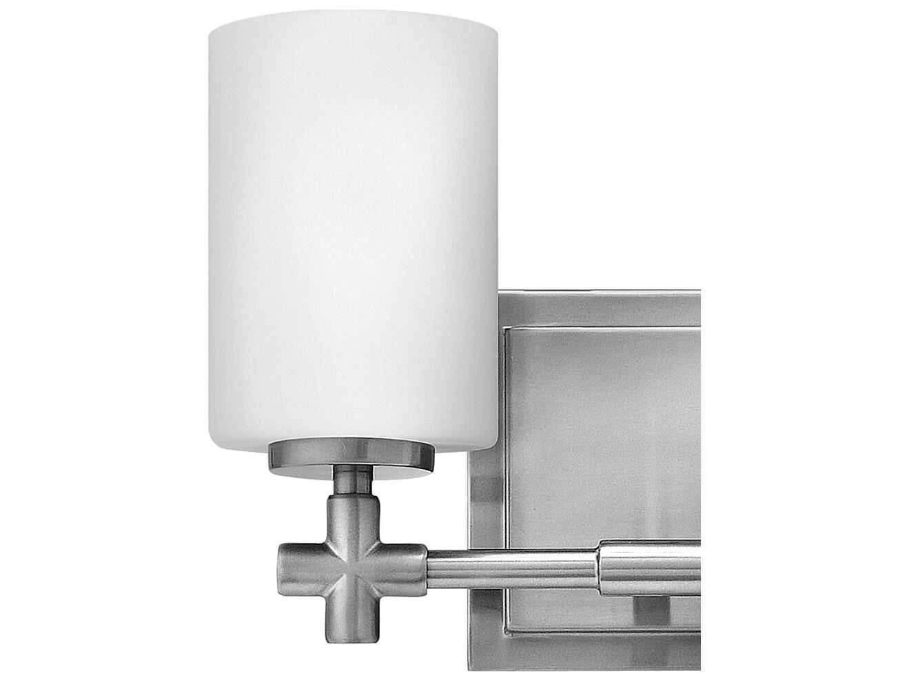 Hinkley Laurel Brushed Nickel Glass Vanity Light