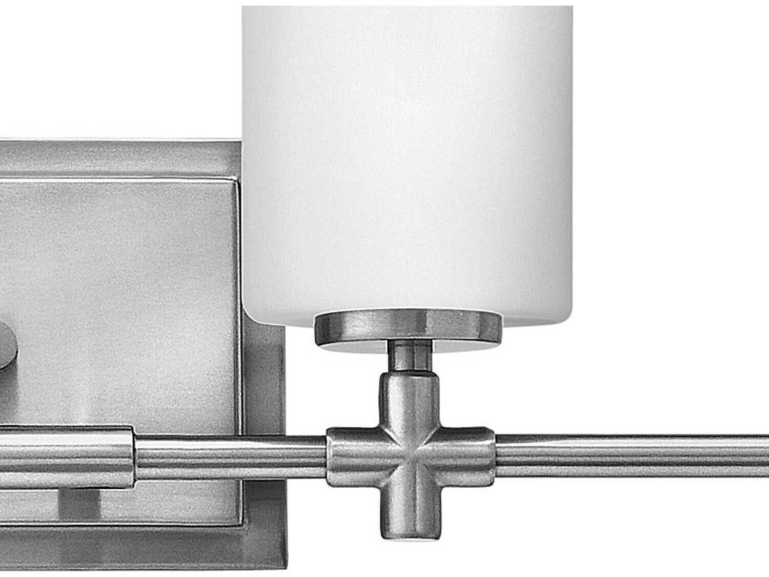 Hinkley Laurel Brushed Nickel Glass Vanity Light