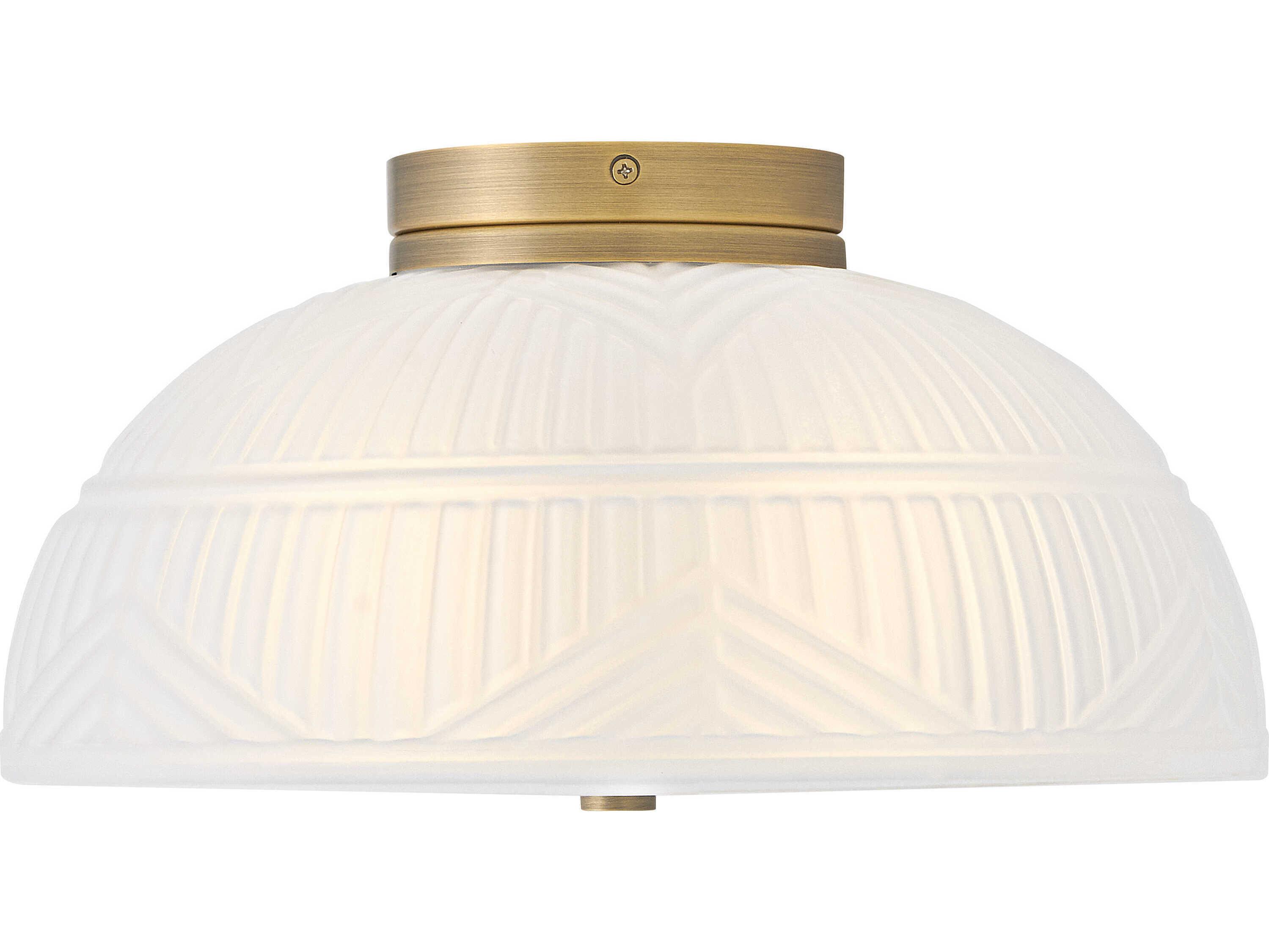 Hinkley Devon 2-Light Lacquered Brass Flush Mount