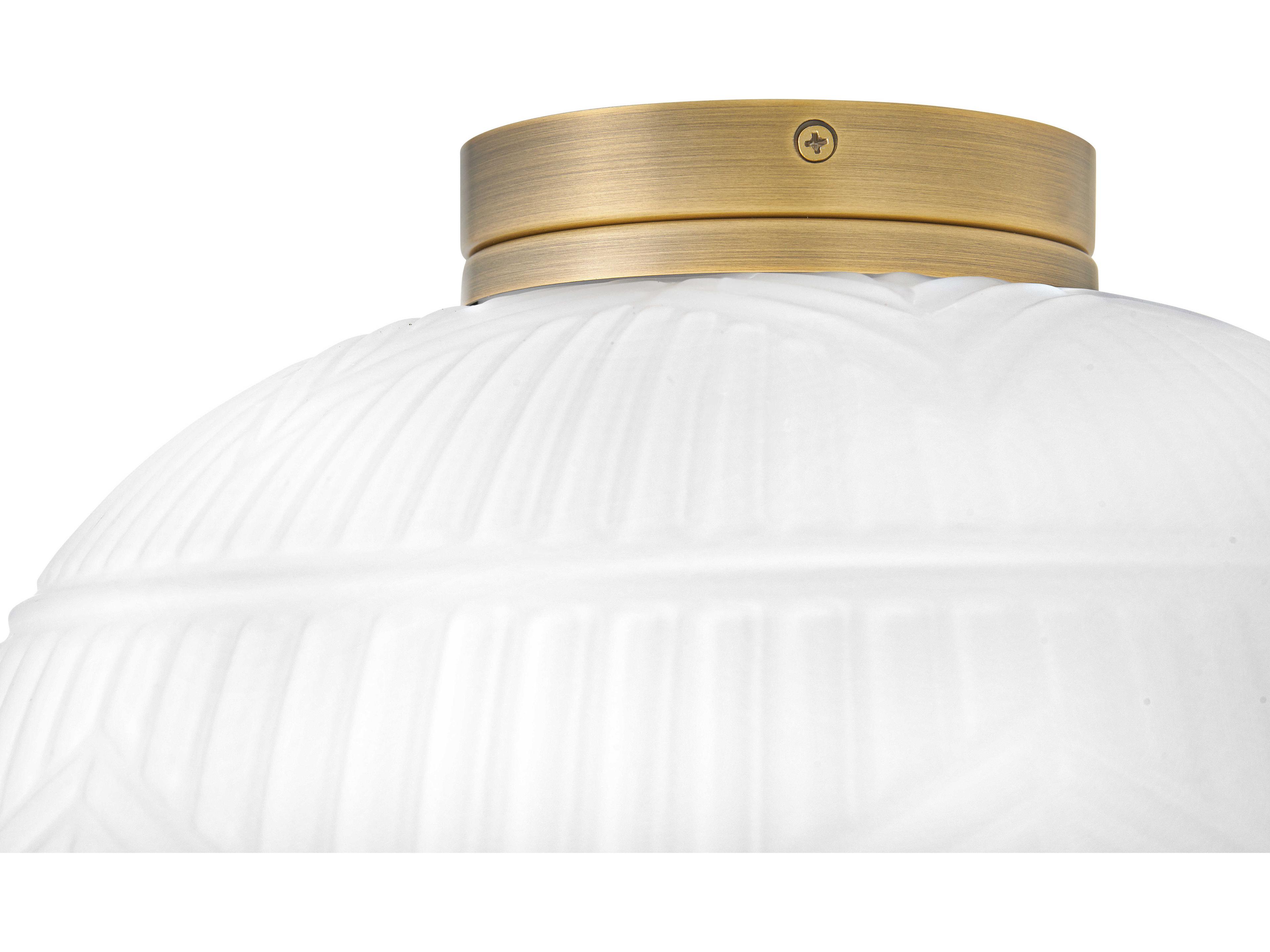 Hinkley Devon 2-Light Lacquered Brass Flush Mount