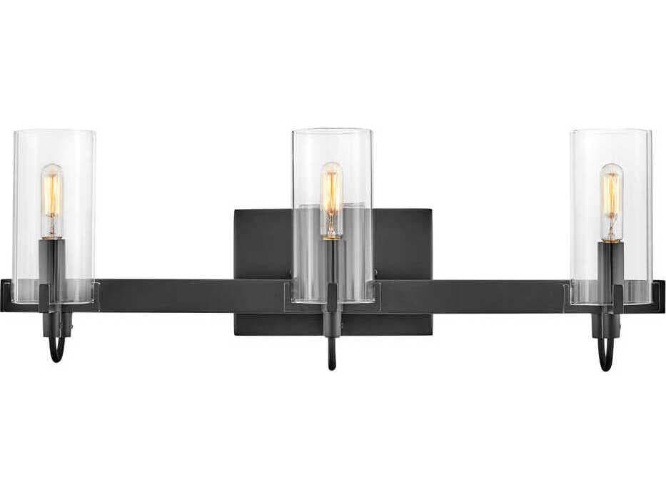 Hinkley Ryden 3-Light Black Glass LED Vanity Light