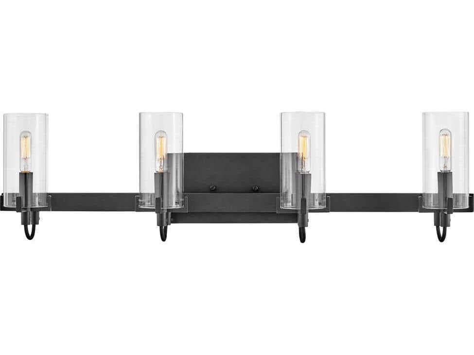 Hinkley Ryden 4-Light Black Glass LED Vanity Light