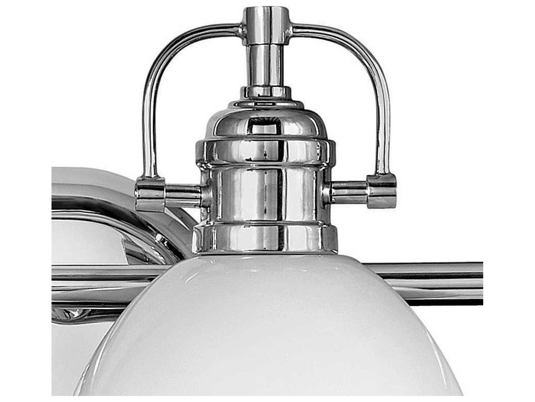 Hinkley Rowan 4-Light Chrome White Vanity Light